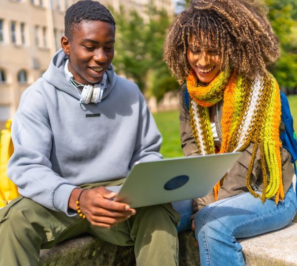 College Students Reading College Connection
